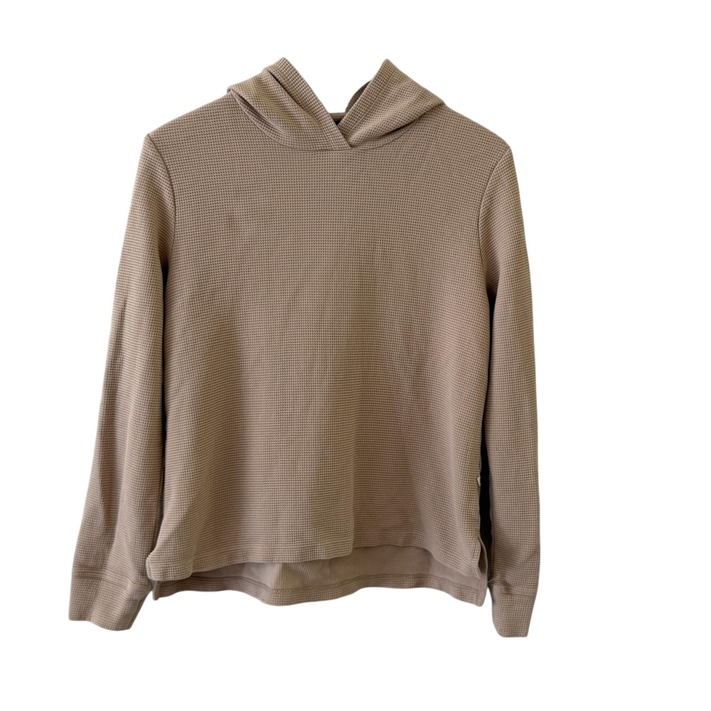 Cotopaxi Waffle Knit Hoodie Womens Size S Beige Thermal Pullover Trail Hiking